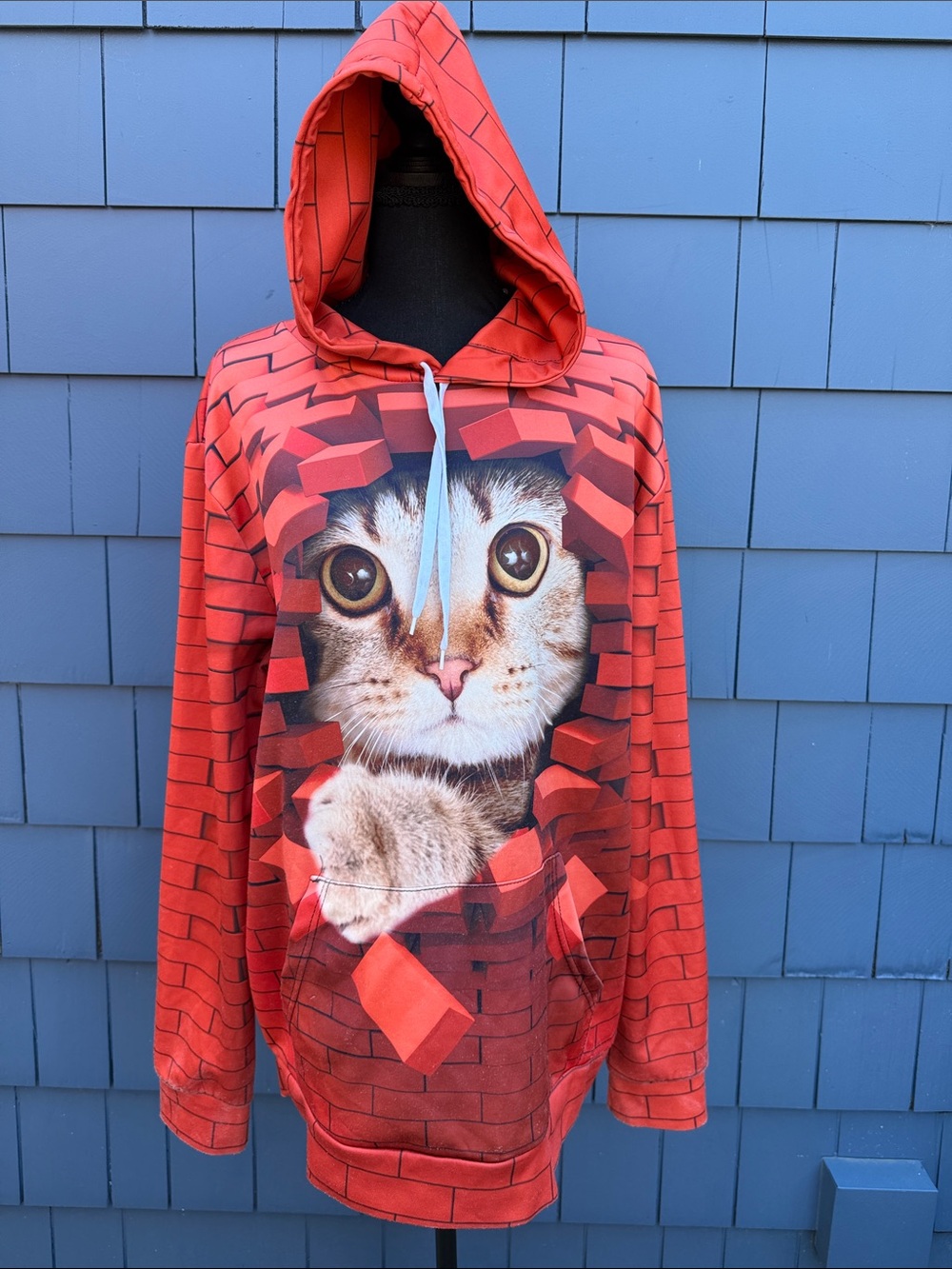 Source Unknown Red Cat Breakthrough Hooded Sweatshirt